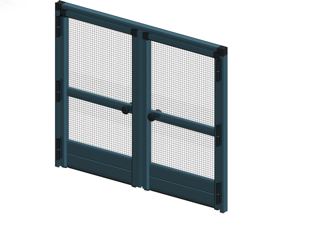 Opening Double Door with plastic corner