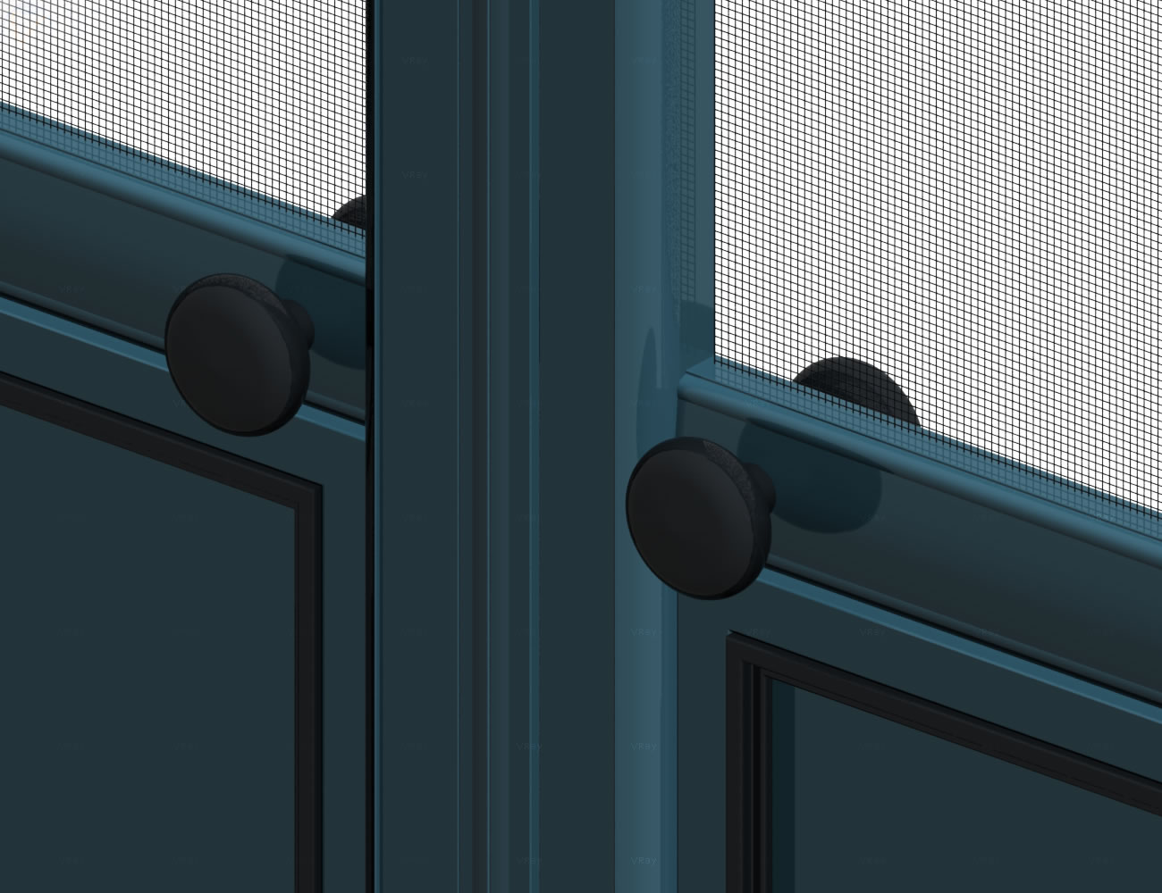 Opening Double Door with aluminium sheet